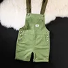 2023 Summer Men Bib Pants Solid Color Casual Shorts Jumpsuits Streetwear Joggers Multi Pockets Fashion Suspenders Cargo Overalls 6