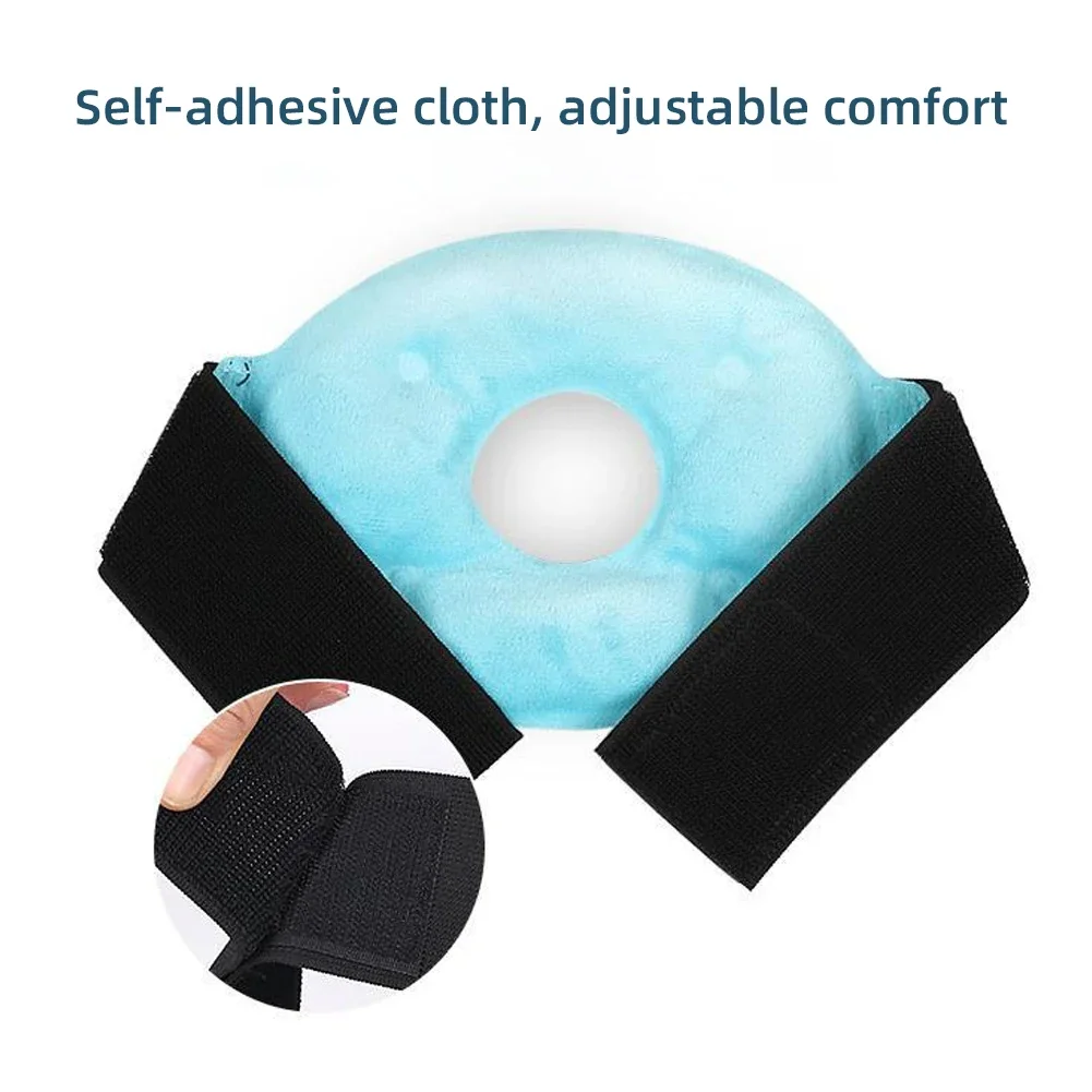 Large Ice Bag Pack Hot & Cold Therapy Sports Injuries Compress Gel Bead Knee Relieve Wrist Ankle Leg Self-Adhesive Reusable Ice Bag Bandage Self Stick Bandage