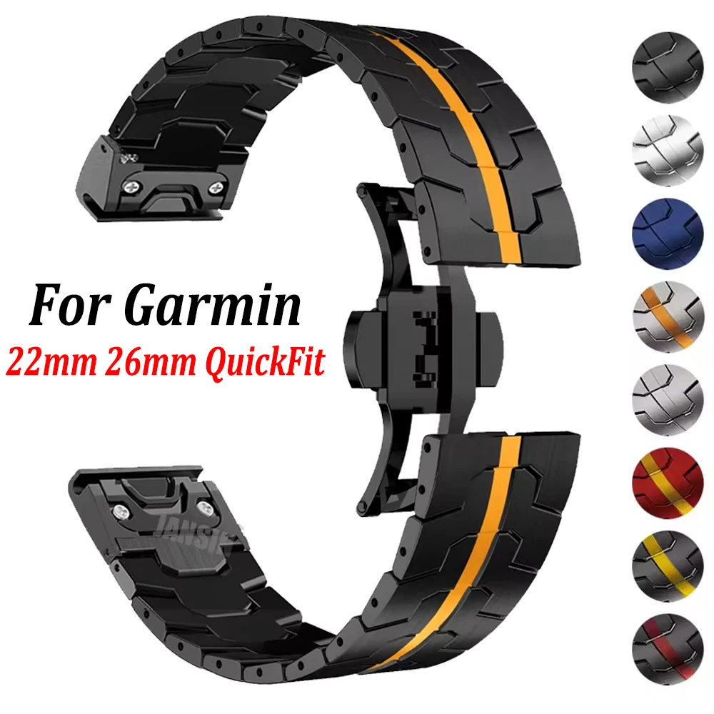 Stainless Steel QuickFit Metal Watch Band - Elegant and Durable Bracelet Strap (22mm & 26mm)
