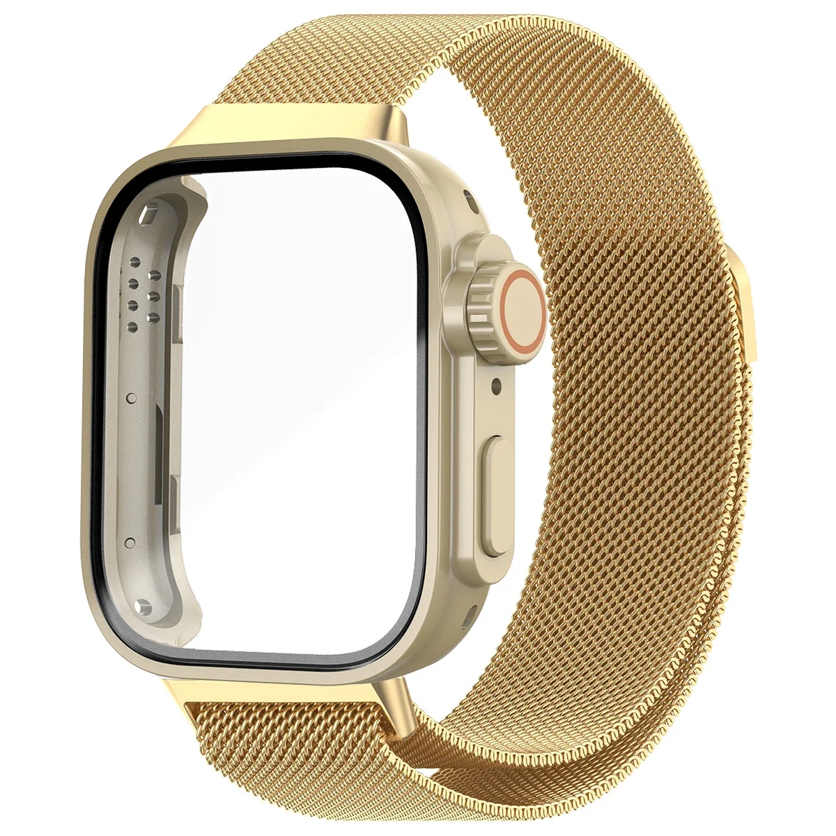 Elegant Milanese Loop Bracelet with Screen Protector
