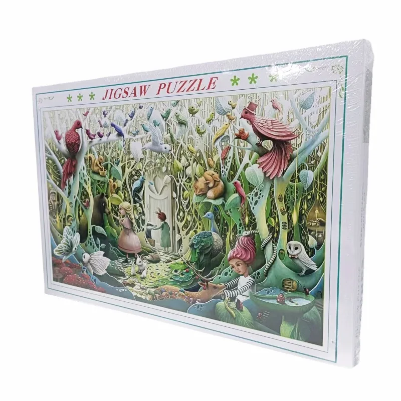 75*50cm Paper Jigsaw Puzzle 1000PCS Fairy Land Cartoon Adults Stress Relief Children Educational Entertainment Toys Christmas 2