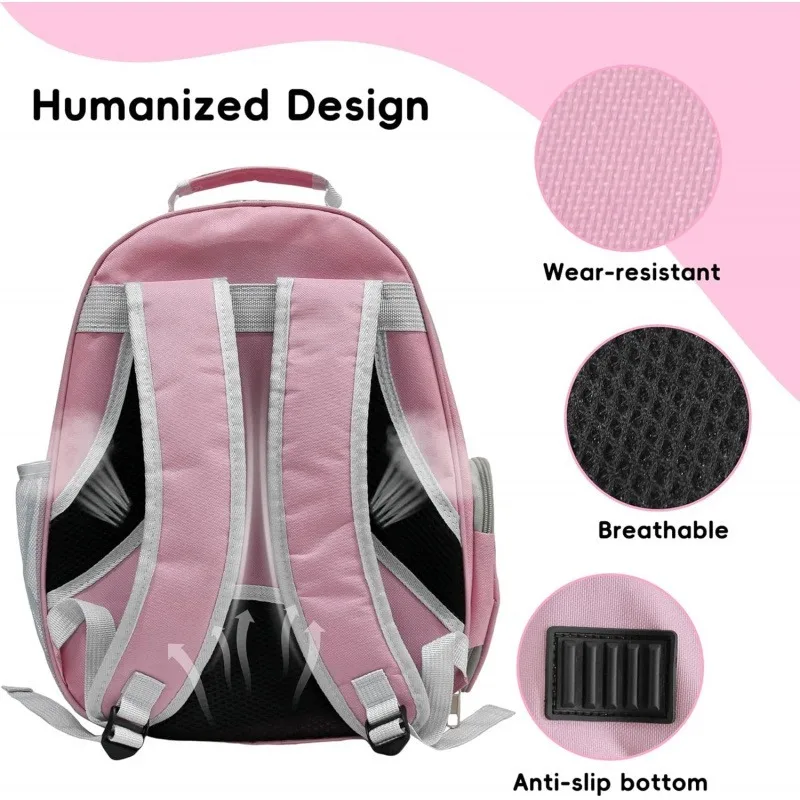 Expandable Pink Pet Backpack 2