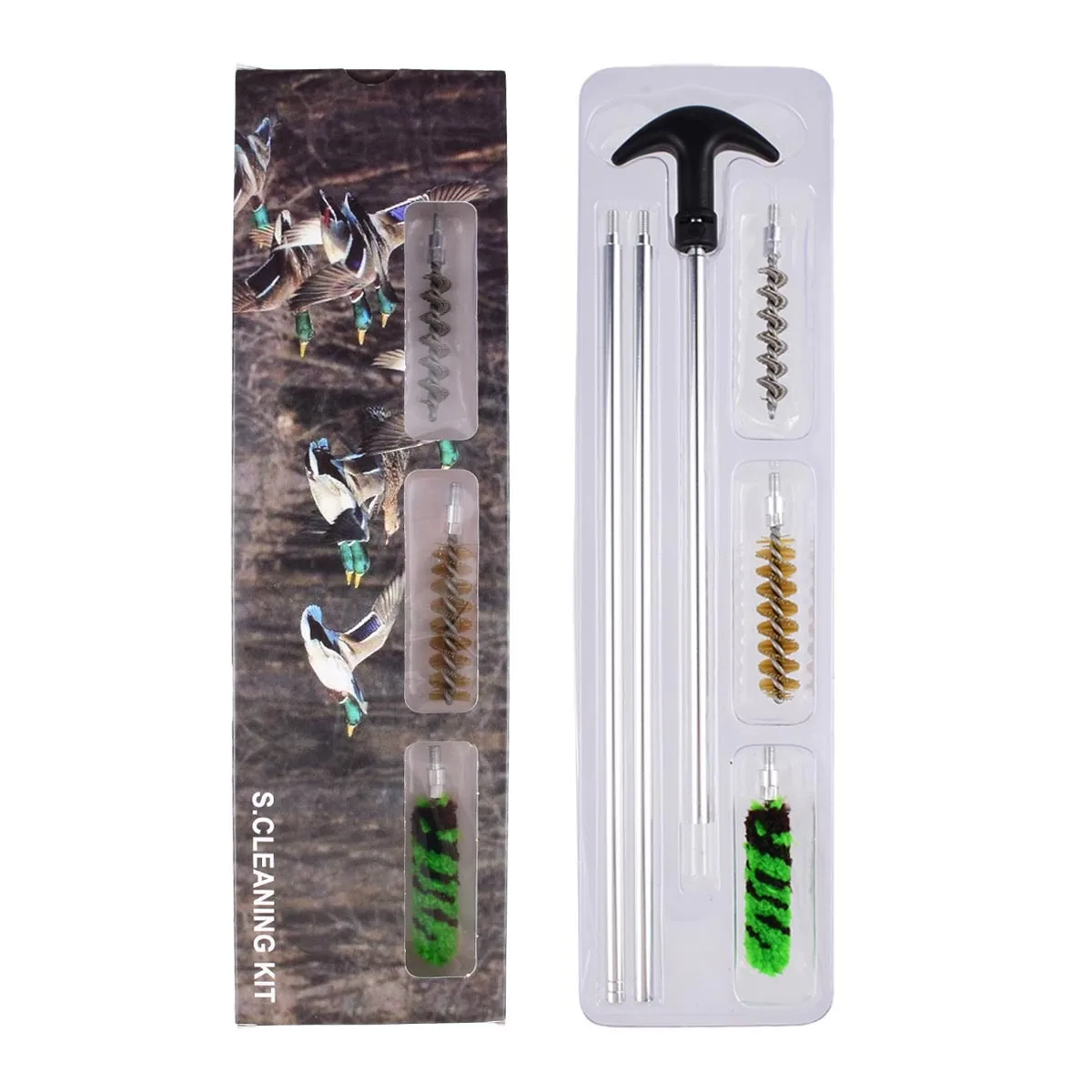 Gun Cleaning Kit 6Pcs/Set 12 GA 16 GA 20 410 Gauge Gun Cleaning Kit Rod Brush Rifle Pistol Tube Barrel Cleaning Tool Hunting Accessories