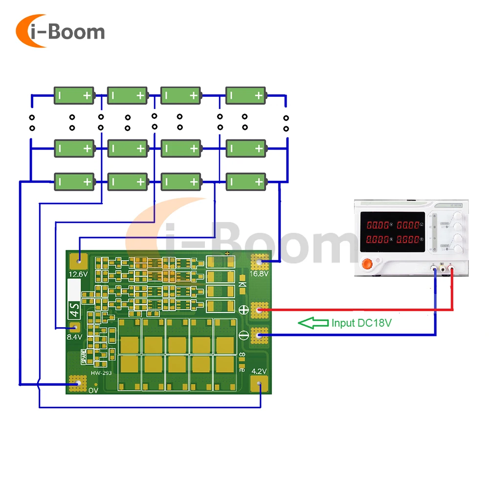 16.8V 4S 30A 18650 batteria agli ioni di litio BMS PCB circuiti integrati scheda di protezione scheda di bilanciamento delle celle della batteria - Image 4