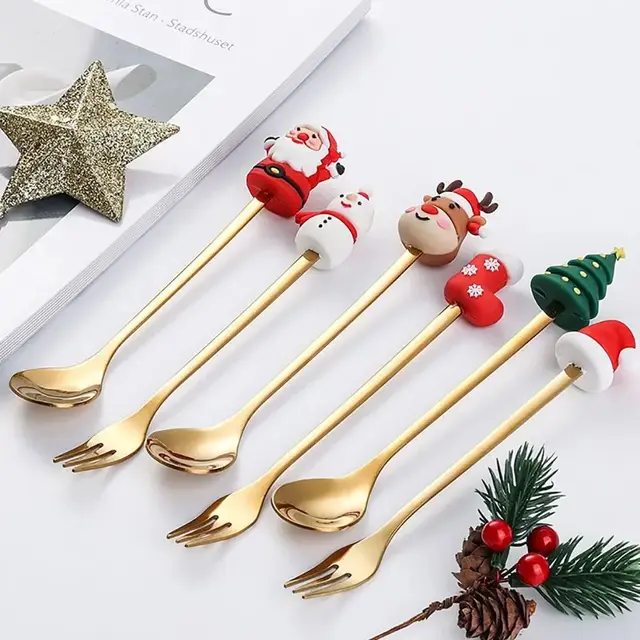 Christmas Spoon & Fork Set 5