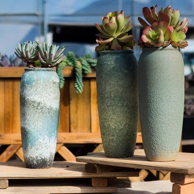 

Fine tall mage pots succulents old pile cliff pile stoneware breathable ceramic flower pot garden decoration princess girl