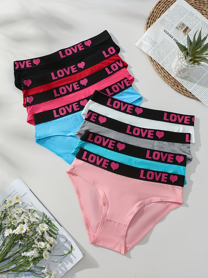 8-piece multi-colored cotton women's briefs, sports underwear and comfortable women's underwear