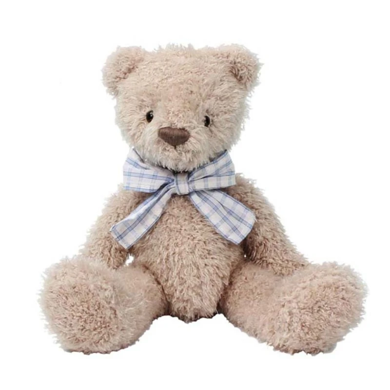 Stuffed Plush Bear Soft Plushies Animal with Bowtie Dolls 9 Inch Cuddly Bear Toy for Boys Girls Christmas Gift Dropship