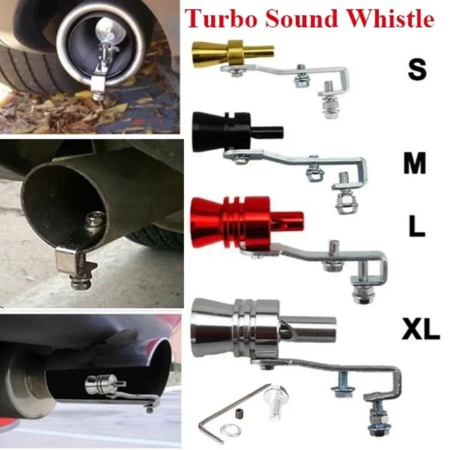 Car modified turbine whistle Universal turbine sound simulator Whistle Car exhaust whistle Vehicle muffler S/M/L/XL