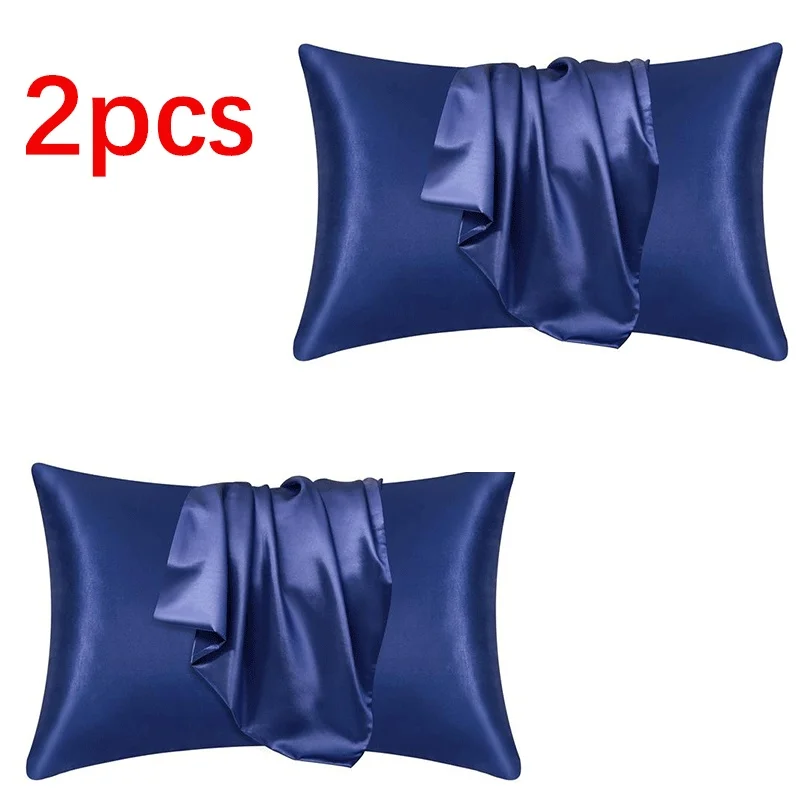 Luxurious Silk Satin Pillowcase - Hair & Skin Beauty Collection, Set of 1 or 2 Pillow Covers