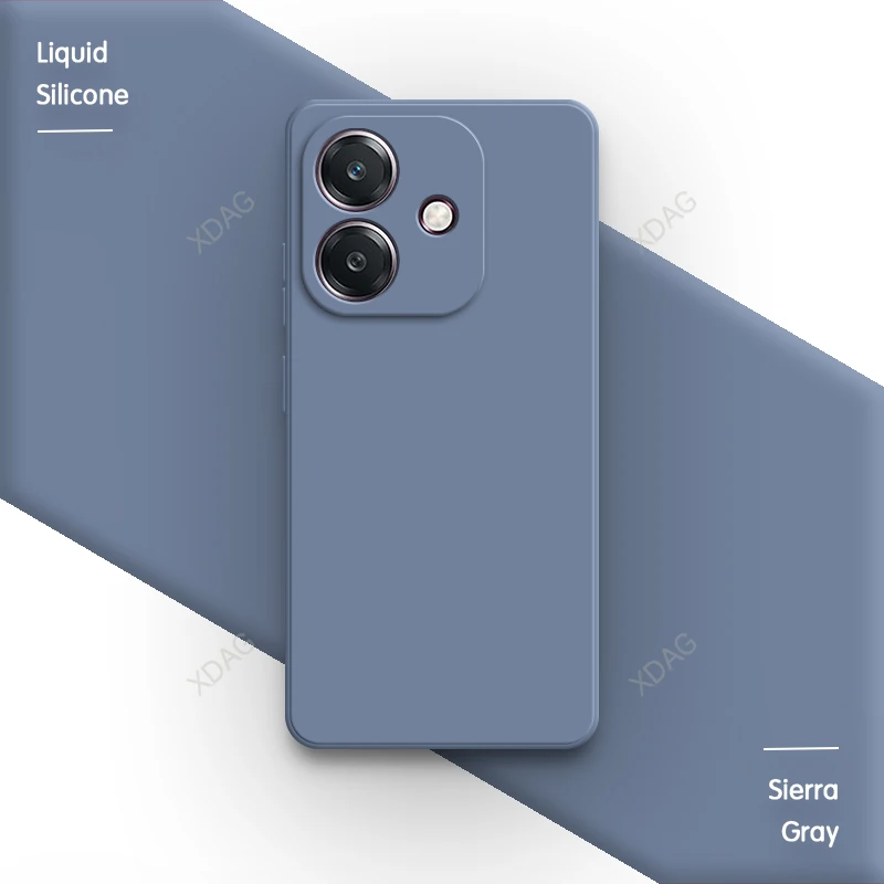Classic Liquid Silicone Phone Case with Camera Protection - Skin-Friendly Fashion Back Cover
