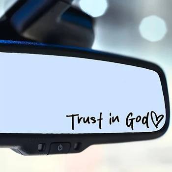 Adesivo per auto Adesivi creativi divertenti per specchietti retrovisori per auto Adesivi Trust In God Believe In God For Cars Moto