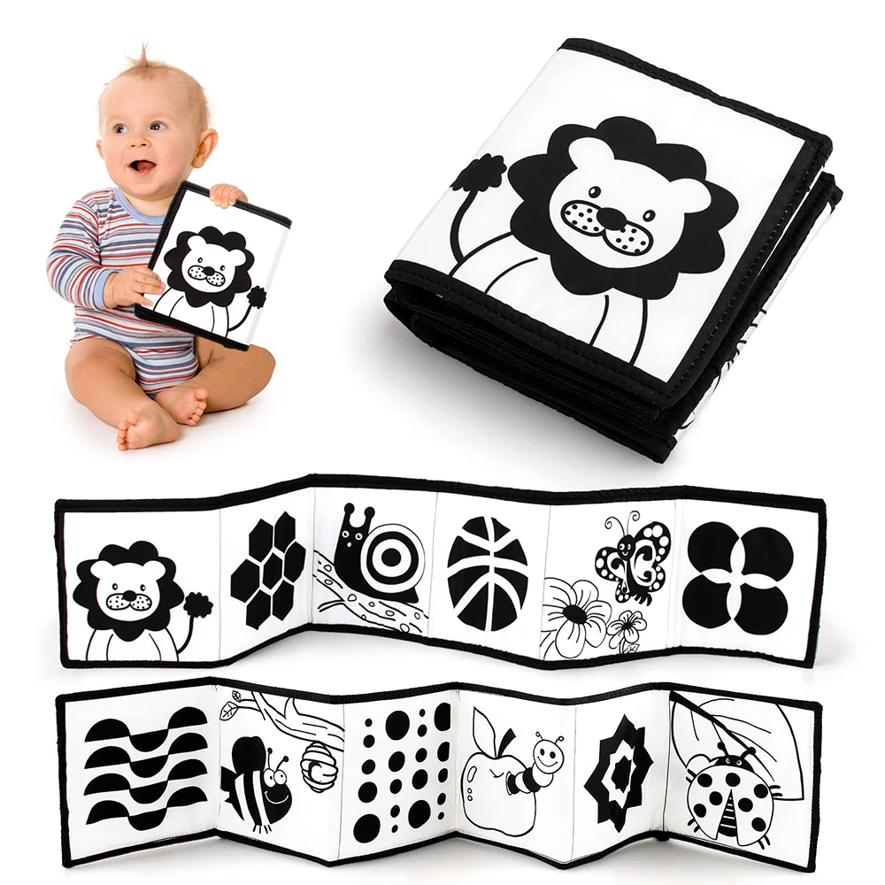 Newborn Baby Black White Books Black White Infant Books Cloth Books