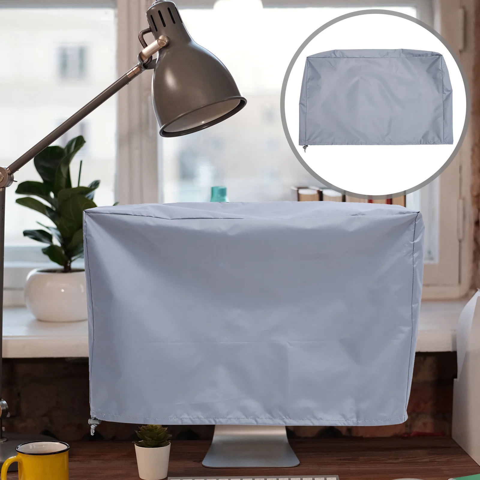 

Computer Monitor screen Cover: Screen Display Sleeve Simple Keyboard Computer Cover Computer for Home Office Use Grey