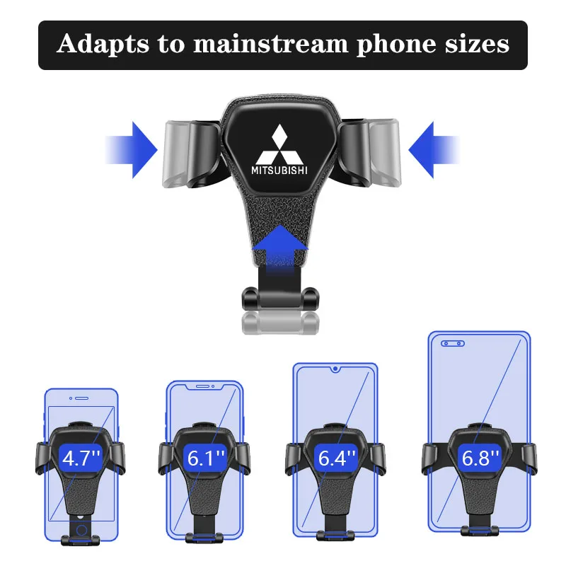 자동차 전화 홀더 중력 감지 자동 그립 미쓰비시 랜서 미라지 ASX 파제로 랠리아트 아웃랜더 진쉬안 용 범용 브래킷