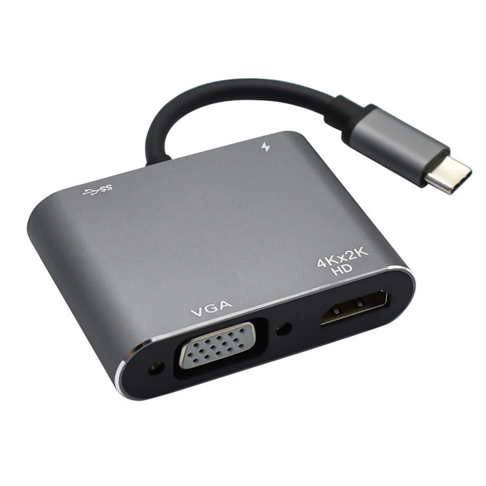USB 3.0 CŸ to HDMI ȣȯ, Ʈ  PC VGA Ȯ ũ , CŸ ø ŷ ̼, 4 in 1