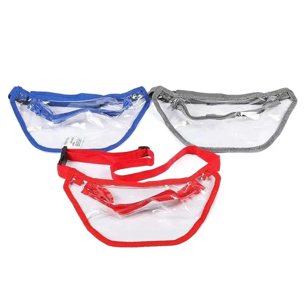 

Zipper Transparent Waist Bag Water-Sprinkling Festival Half Moon Belt Bag Clear Crossbody Bag Korean Style Waterproof