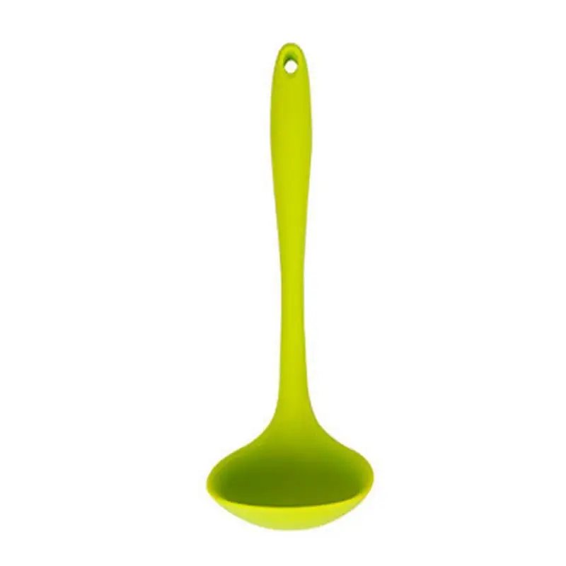 

Long Handle Silicone Soup Spoon Heat Resistant Easy To Clean Non-stick Spoon Tableware Kitchen Utensil Supplies Cooking Tool
