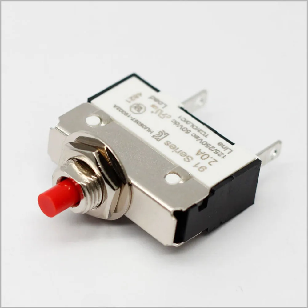 Thermal switch circuit breaker overload protector 0.5A 1A 1.5A 2A current overload switch push button 2pcs