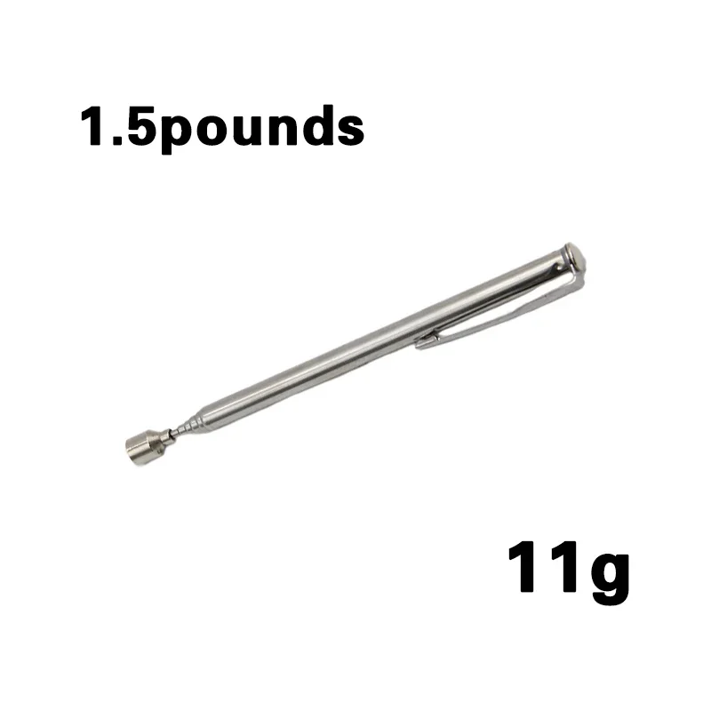 Household Portable Magnetic Telescopic Pickup 1.5-pound Silver Iron suction rod Extension Rod Car/Bicycle Repair Assistant Tool