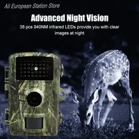 Mini caméra de chasse 16MP 1080P avec vision nocturne, détection de mouvement, étanche, pour la surveillance de la faune et les pièges extérieurs 3
