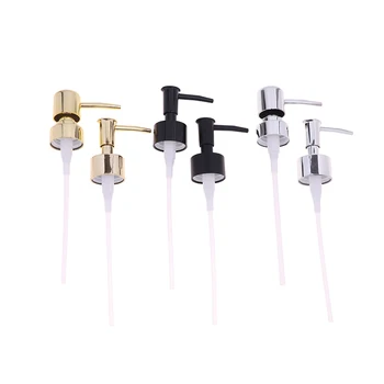 1PC โลหะห้องน้ำ Liquid เครื่องจ่ายสบู่เหลวห้องน้ำมือเปลี่ยนโลชั่นแชมพูปั๊มขวดพลาสติกหลอดสำหรับห้องน้ำ 1