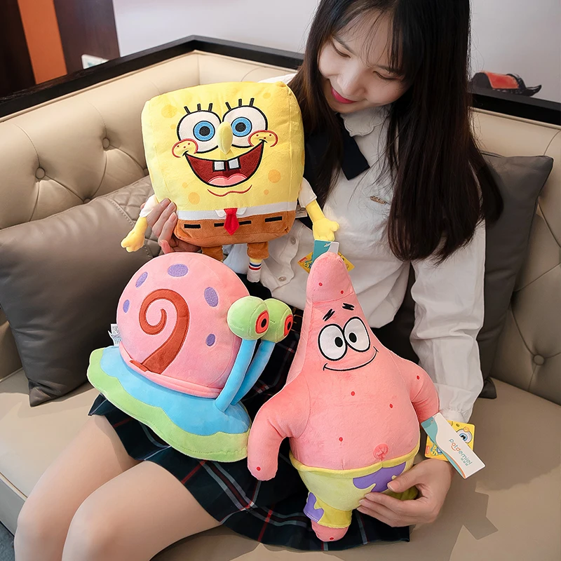  Soft SpongeBob Patrick Star Plush Toy Stuffed Anime Gary Eugene H. Krabs Plushies Cute Doll Cuddly Pillow Peluches Gifts