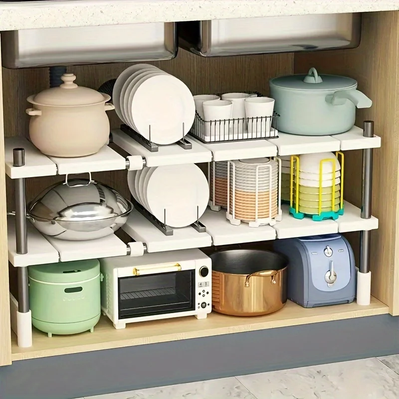 Adjustable Under-Sink Storage Rack – Multi-Layer Organizer 5