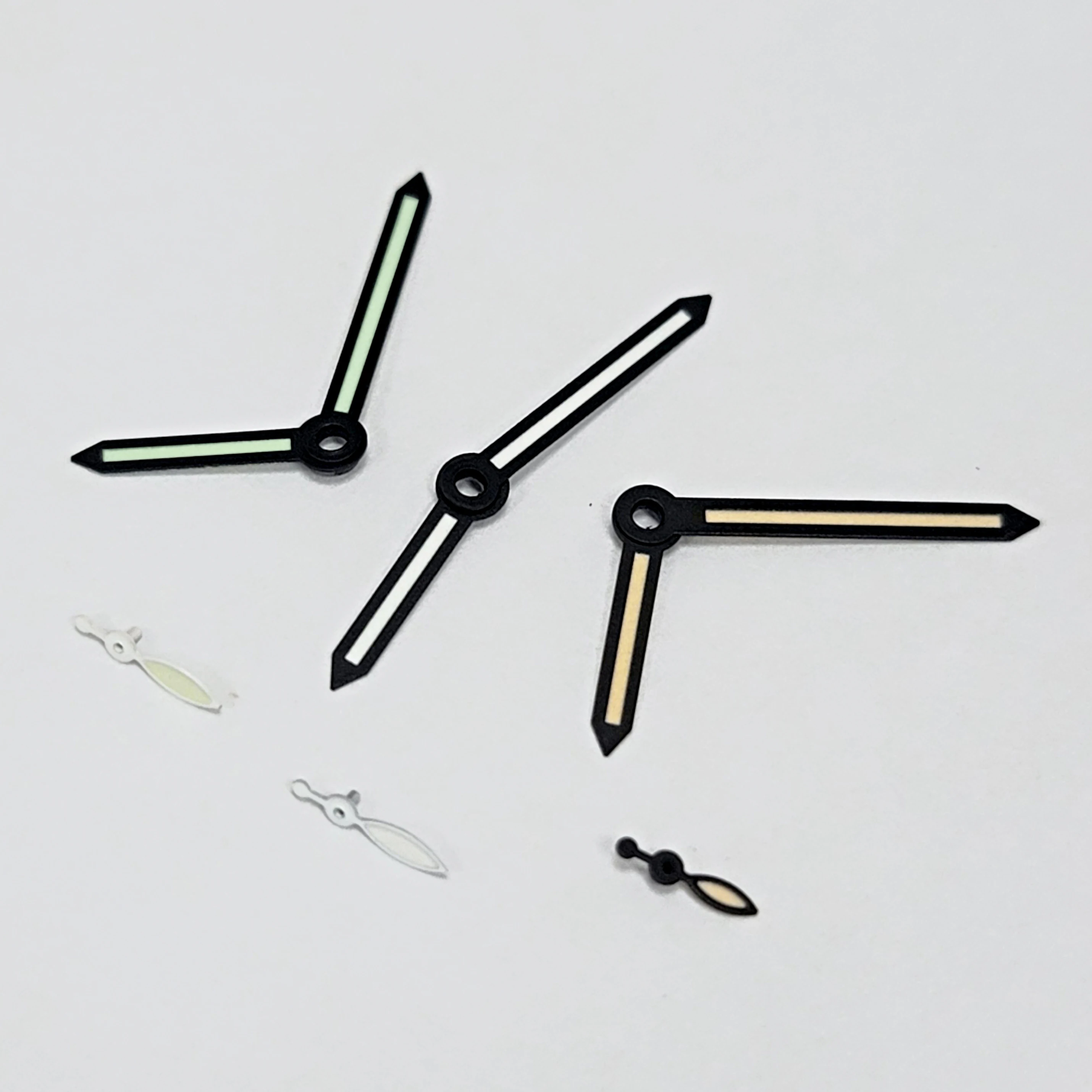 Watch Accessories Three-pin Black Green Luminous Watch Hand Fit For 34.5MM Literal ST3600 6498 6497 Movement