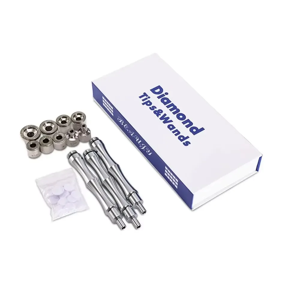 2025 NEW Parts Diamond Microdermabrasion Dermabrasion Replacement Accessories For Facial Peeling Face Skin Care 3 Wands 9 Tips