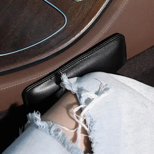 자동차 인테리어 베개 쿠션 가죽 무릎 패드, 메모리 폼 다리 패드, 허벅지 지지, 벤츠 BMW 아우디 VW 골프용 자동차 액세서리 3