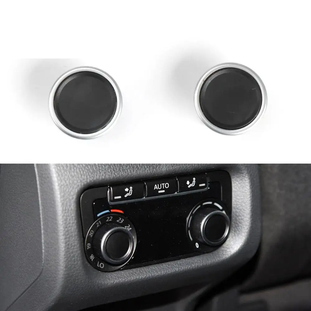 

Air Condition Panel Control Knob Rear Control Knob Cover Chrome Trim Air Conditioning for VW Sharan 7N0907049C 2012-2019