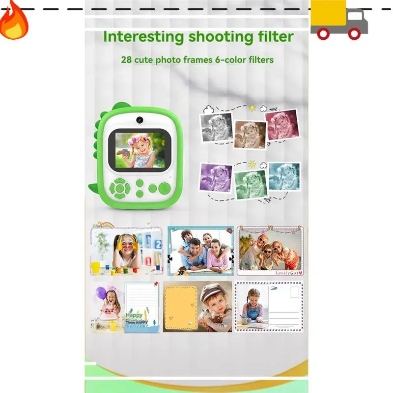 Discount-Kids Camera Instant Print Mini Printer 2.4 Inch Screen 12MP 1080P HD Video Camera Kids Instant Digital