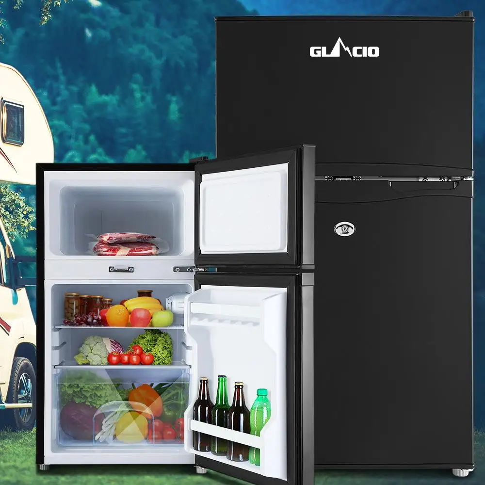 90L Portable Fridge Freezer Bar Upright for Camping Caravan