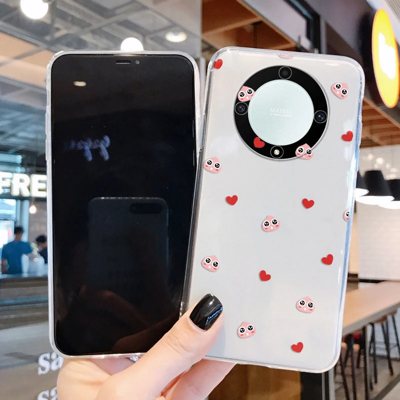 Clear Silicone TPU Phone Case with Print Design for Honor Magic 5 Lite & X9a 2023
