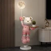 Large Violent Bear Floor-standing Ornaments, Fortress Living Room Luminous Bluetooth Speaker Tray Storage Smart Furniture 1