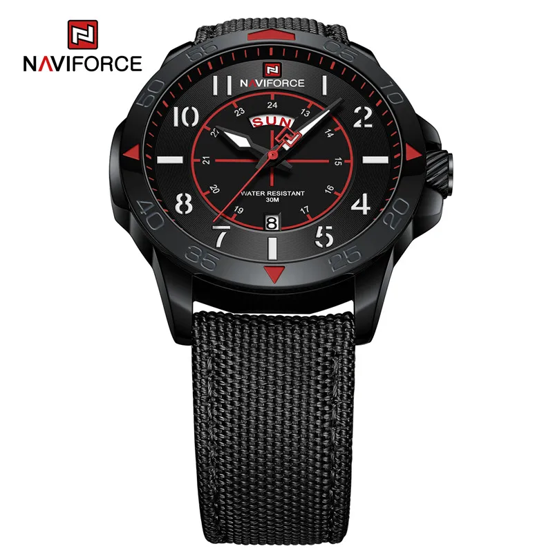 2023 Top Brand NAVIFORCE Men's Sport Watches Luxury Fashion Nylon Strap Waterproof Quartz Wristwatch for Male Relogio Masculino