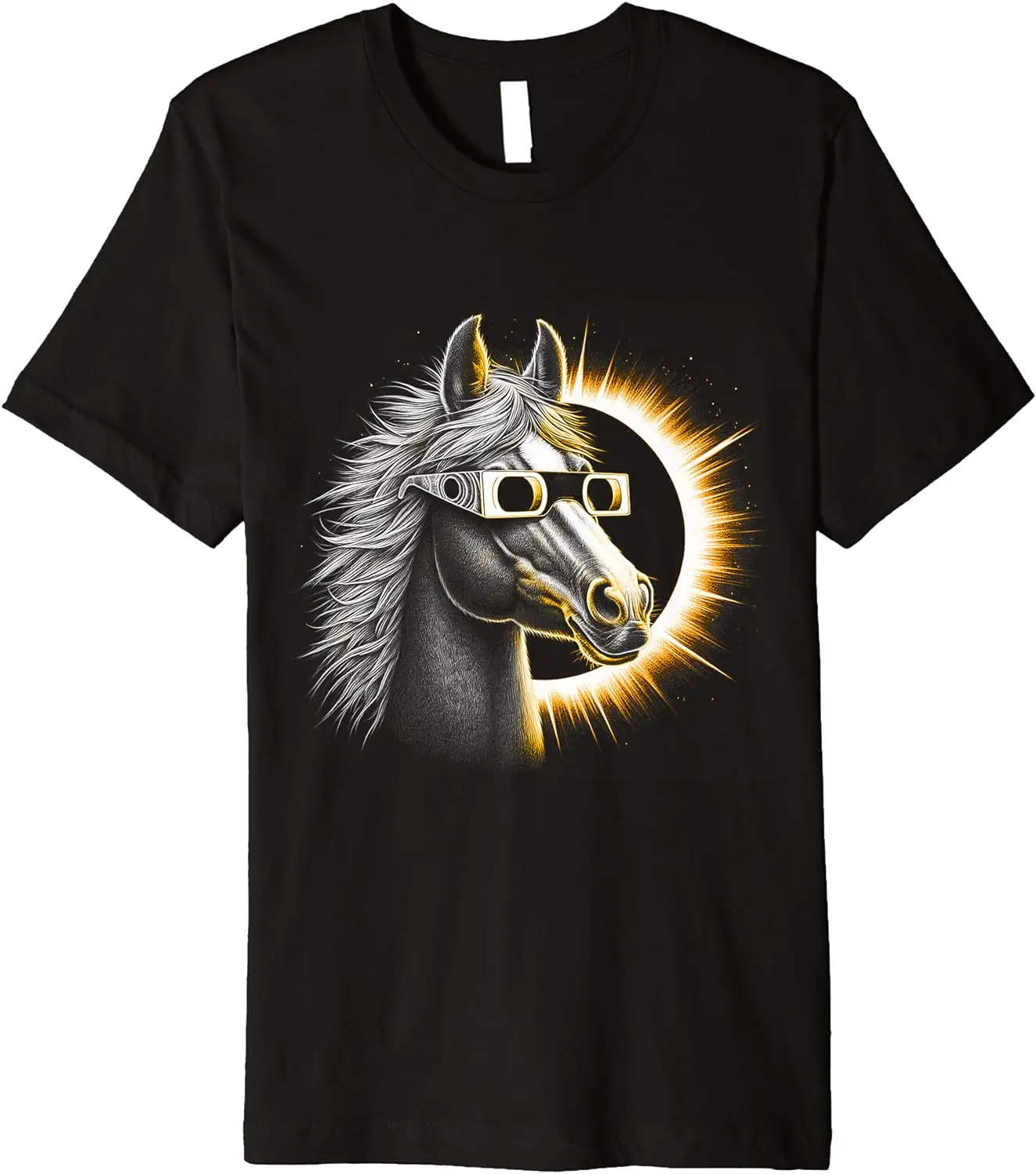 

Horse Total Solar Eclipse Glasses Premium T-Shirt