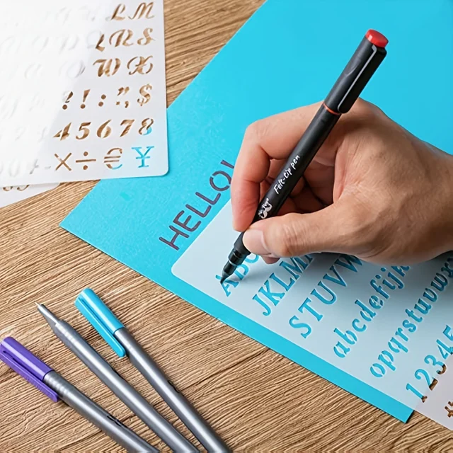 Reusable Alphabet Letter and Number Stencils 4