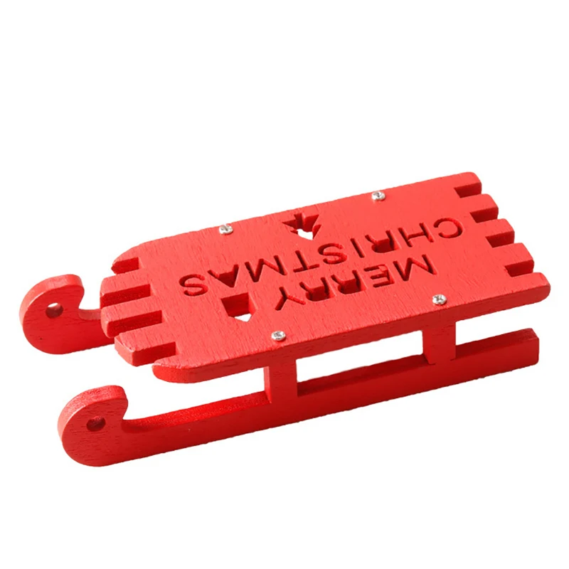 

1:12 миниатюрный деревянный кукольный домик сани Рождественское украшение сцена Декор игрушка кукольный дом аксессуары