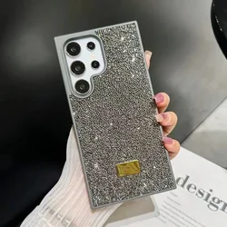 Luxury Glitter Diamond Flashing Phone Case - Full Protection Shockproof Anti - Drop Cover - Galaxy S23 Ultra (Grey)