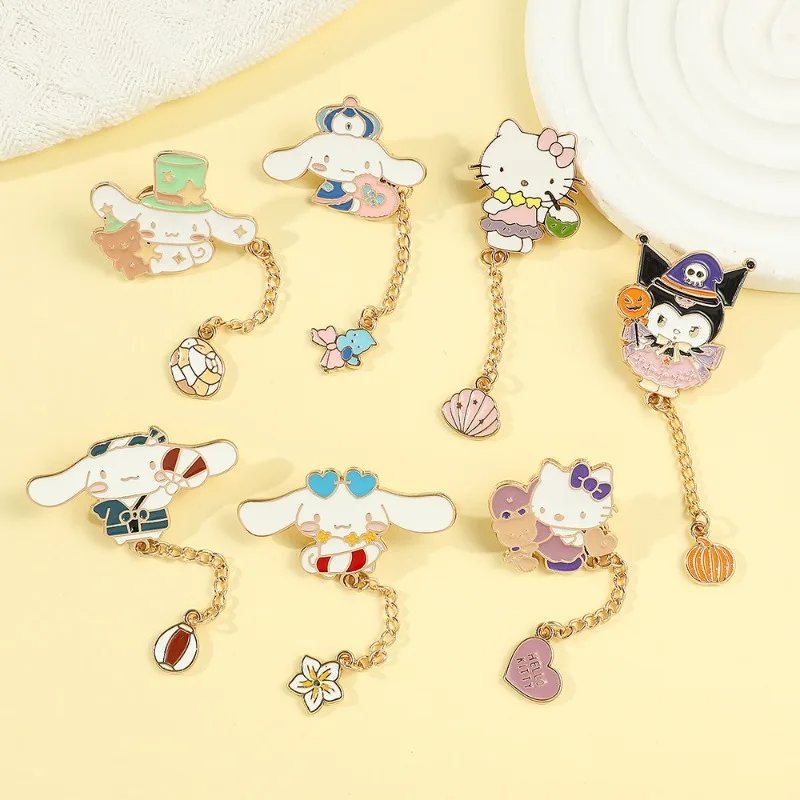 Sanrio Anime Hello Kitty Enamel Brooch for Backpack Accessories