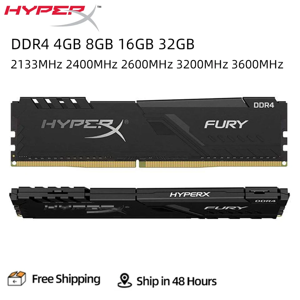 HyperX FURY DDR4 16GB 8GB 4GB 32GB 3200MHz 2133MHz 2400MHz 2666MHz