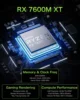 GMKtec  AD-GP1 External GPU Docking Station Radeon 7600M XT  with Oculink & USB4 2*DP2.0 / 2*HD2.1 240W Power Supply 6