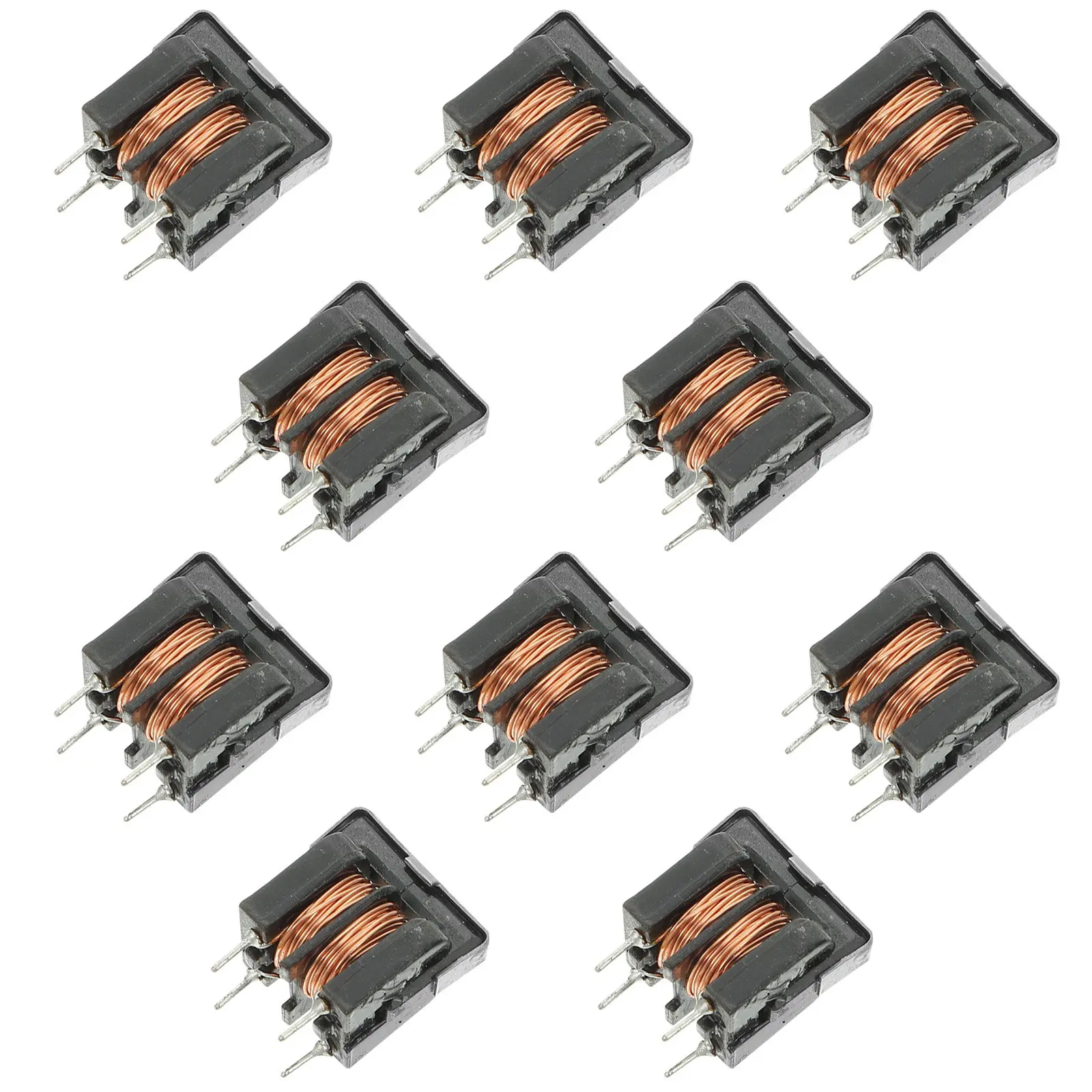 10Pcs 공통 모드 인덕터 필터 Uu9.8 7x8mm 피치 5Mh 프리미엄 내구성 낮은 자기 누출 고전류 용량 Emi 노이즈