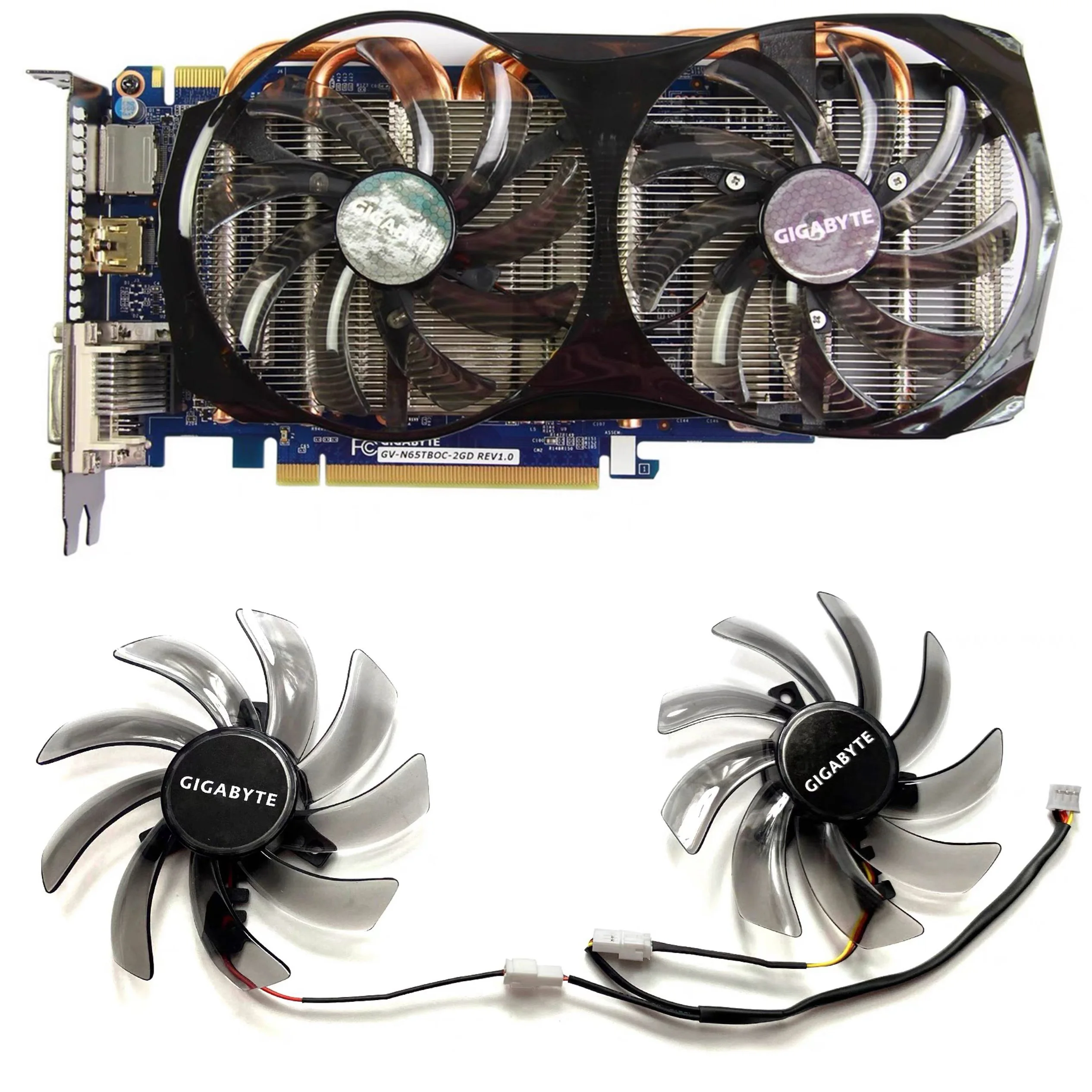 para Gigabyte Gv-n550 N560 N650 N660 N670 R785 Gtx 660 fã 650 Placa Gráfica 95 mm Pld10010s12h T129215sm 2pin 3pin dc 12v 0.25a