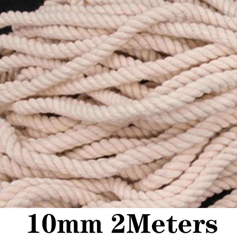 Natural Cotton Macrame Cord 1/2/3/5/8/10mm Rope Ribbon String Sewing DIY Handmade Thread Twine Weave Home Accessories Decoration 