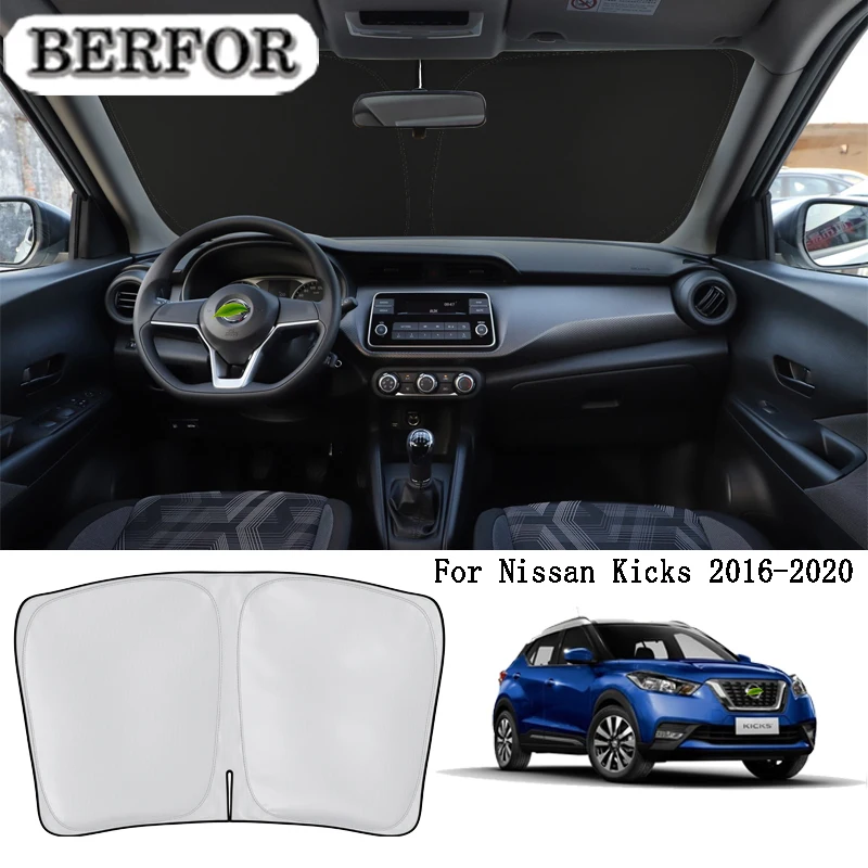 For Nissan Kicks-Car Styling Nano-Insulat Windshield Sunshade Front Window Sun Shade Visor Auto Interior Accessories