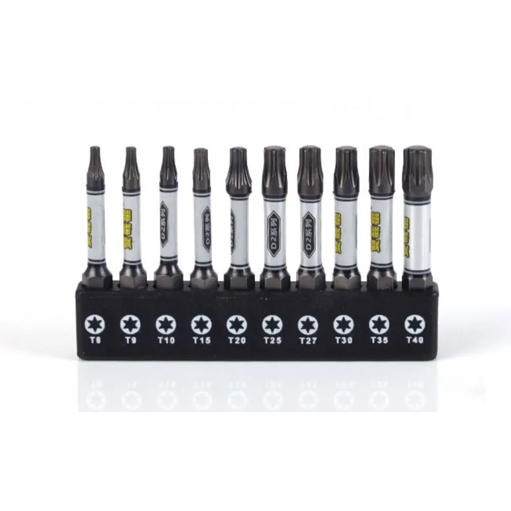 50mm Screwdriver Bit Set 1/4 Impact Drill Batch Head Torx Hex Cross Plum Blossom Head Magnetic Tamper Proof Screwdriver Bits 3