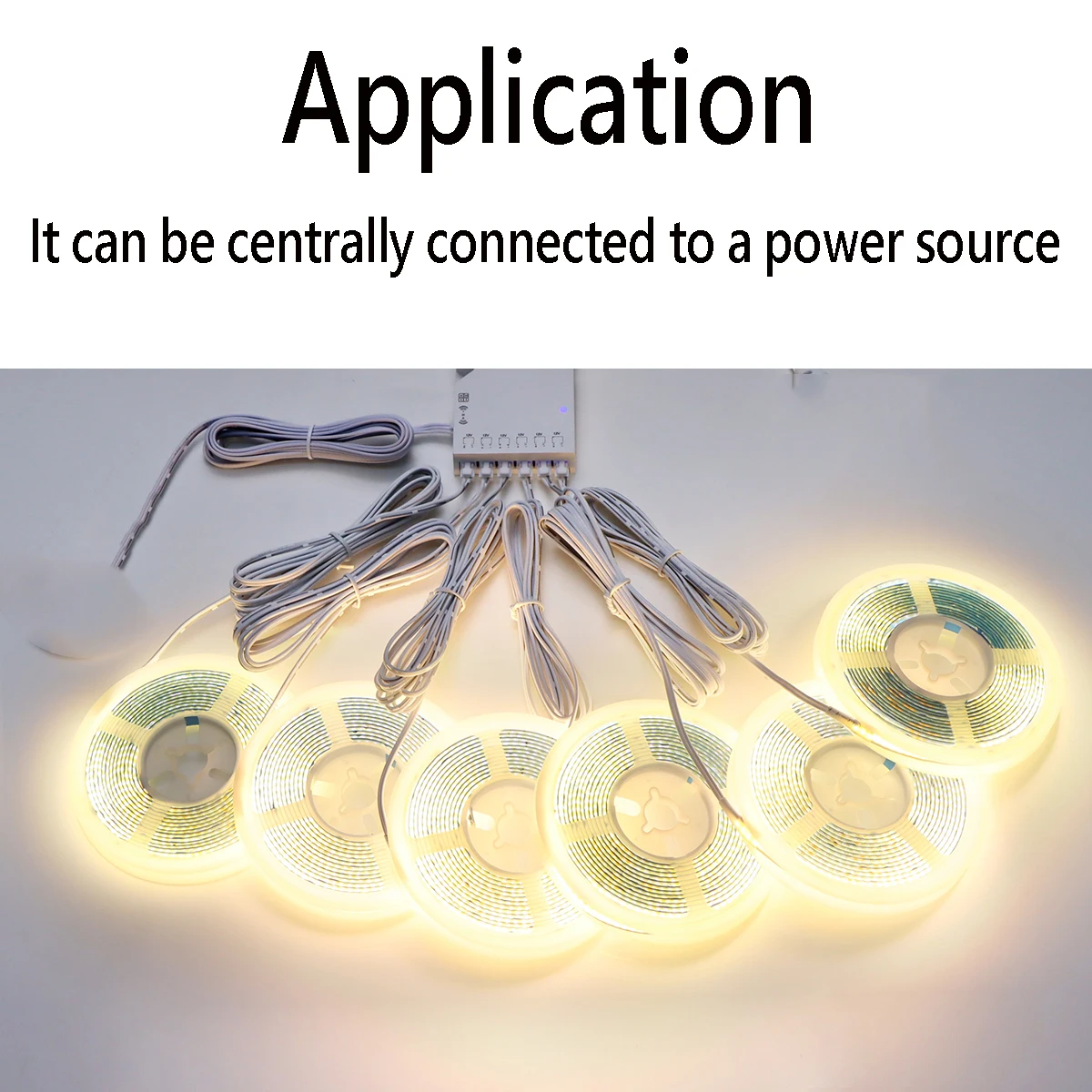 DC12V DuPont LED Light Cob Strips 1m -5m with 2M Cable Wire Under Cabinet Light for Centralized Control Lamp Kitchen Lighting